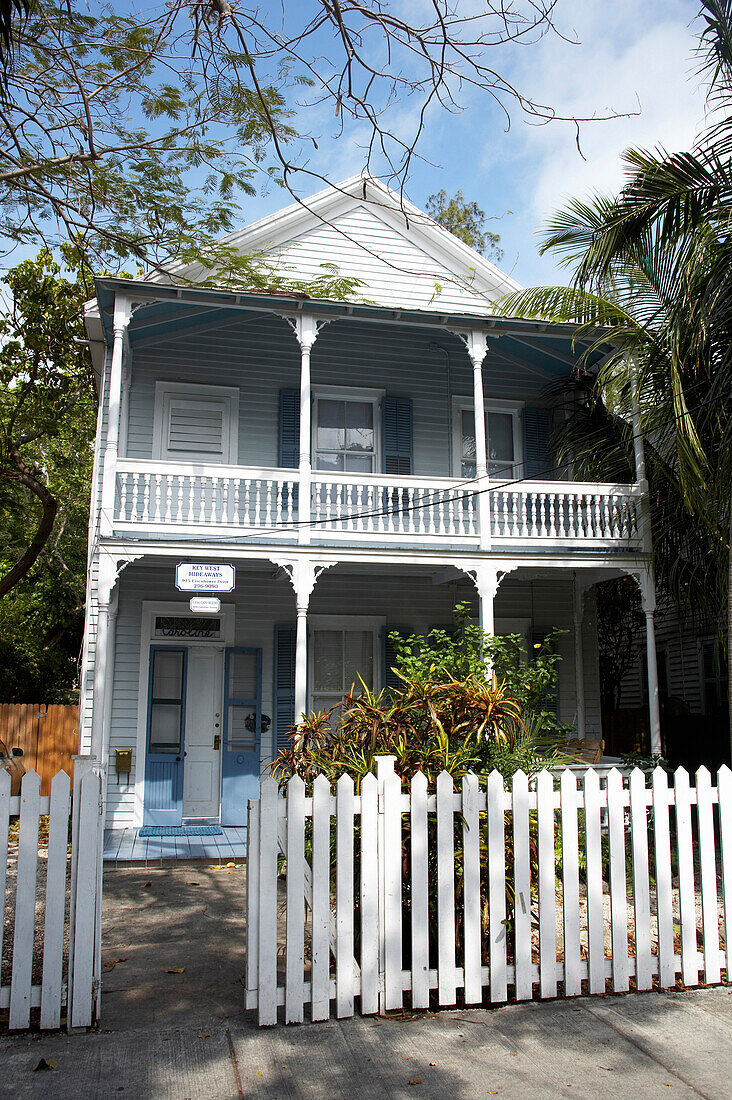 Typical conch wooden house, Key West, Florida Keys, Florida, USA