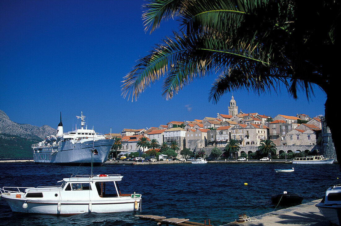 Korcula, Stadtansicht, Insel Korcula, Dalmatien, Kroatien