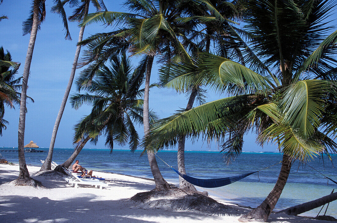 Strandhotel, San Pedro, Ambergris Caye, Belize, Karibisches Meer, Karibik, Mittelamerika, Amerika, Nordamerika