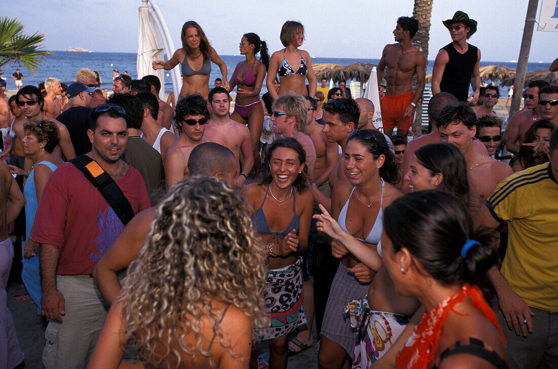 Bora Bora Disco Beach, Platja d´en Bossa Ibiza, Spanien