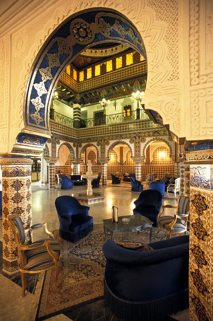 Interior design, Hotel Dar Cherait, Tozeur, Tunisia, North Africa, Africa