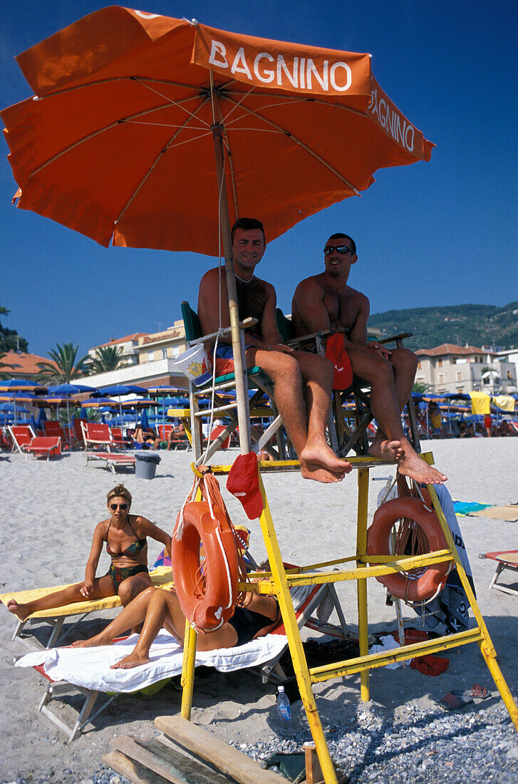 Lifeguard, Riviera di Ponente, Savona, Finale Ligure, Liguria, Italy
