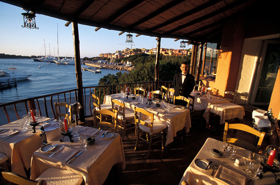 Restaurant, Porto Cervo, Costa Smeralda, Gallura, Sardinien, Italien