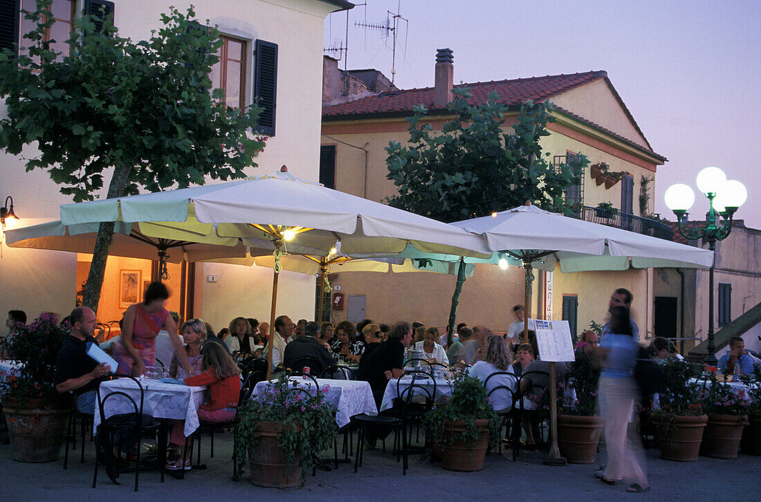Restaurant, Piazza, Capoliveri, Calamita, Elba, Toskana, Italien