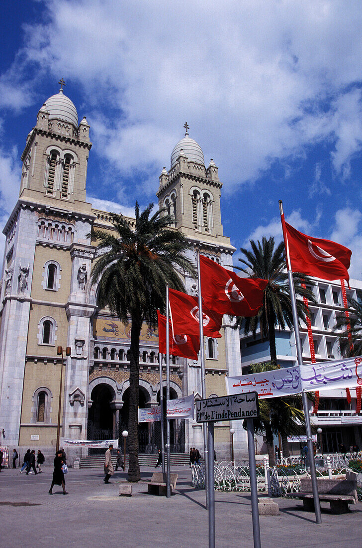 Cathedral, Tunis, Tunisia, North Africa, Africa