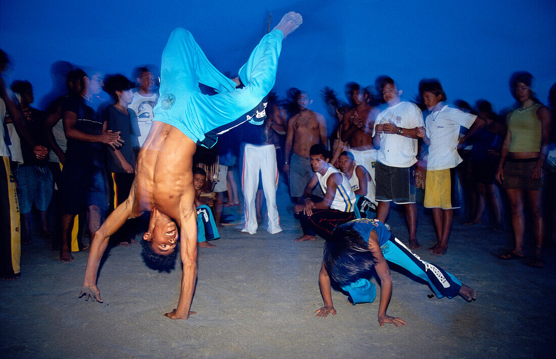 Capoeira Tänzer, Jericoacoara, Ceara, Brasilien