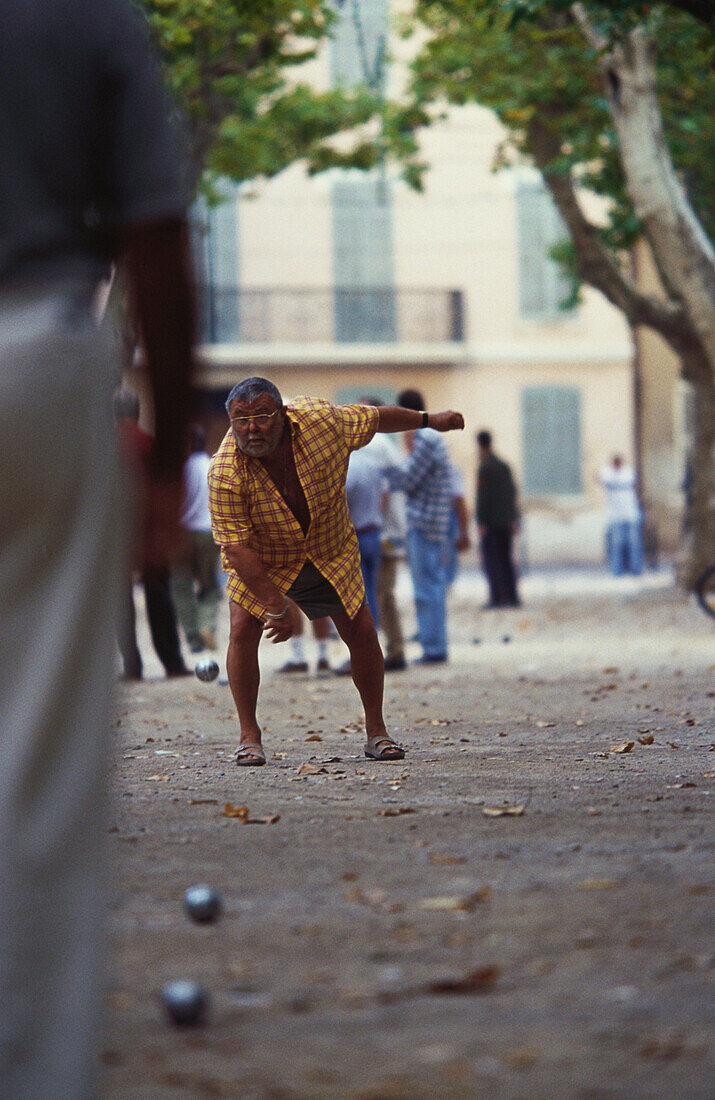 Boule-Spieler, St. Tropez, Var, Provence, Frankreich