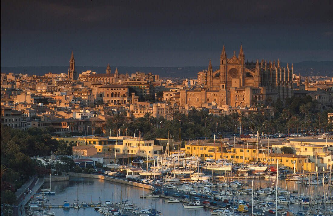 Kathedrale, Yachthafen, Palma, Mallorca Spanien