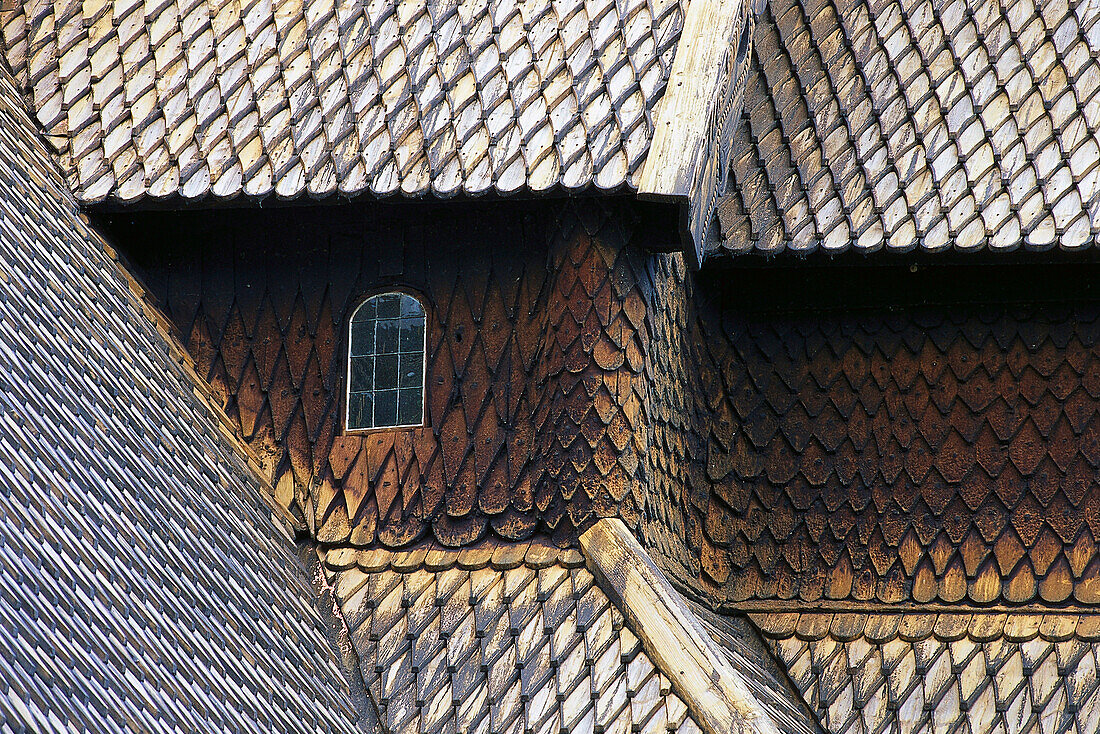 Stabkirche, Detail, Lom Norwegen