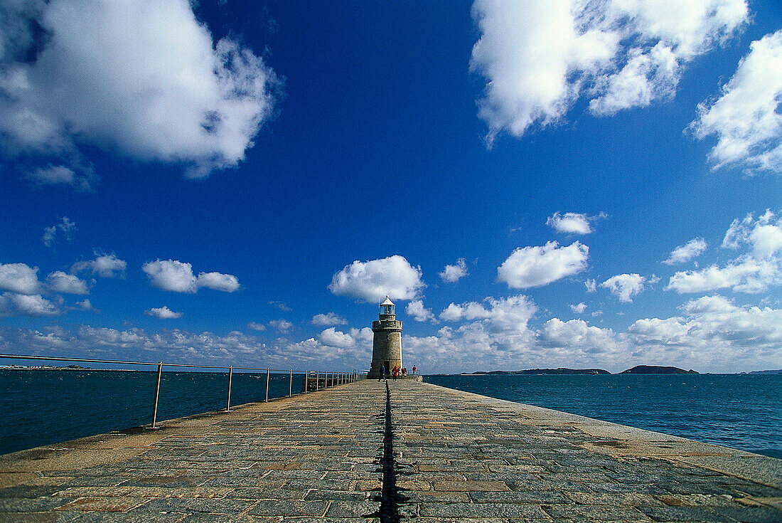 Lighthouse at St. Peter Port, Guerney, Channel Islands, Great Britain