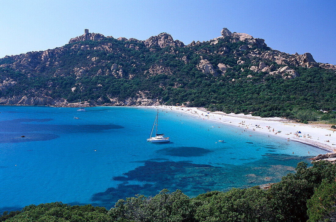 Strand, Plage de Roccapina, Westküste bei Sartène, Korsika, Frankreich