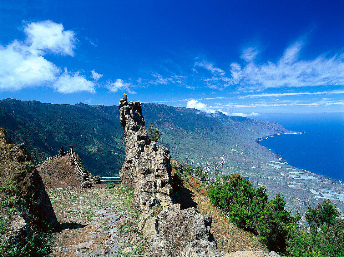 Mirador de Jinama, Blick auf El Golfo, El Hierro, Canary Islands, Spain