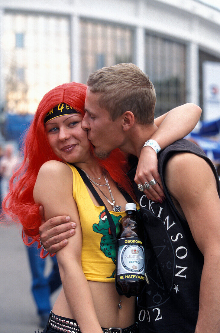 Young couple, Beer Festival, Tallinn Estonia