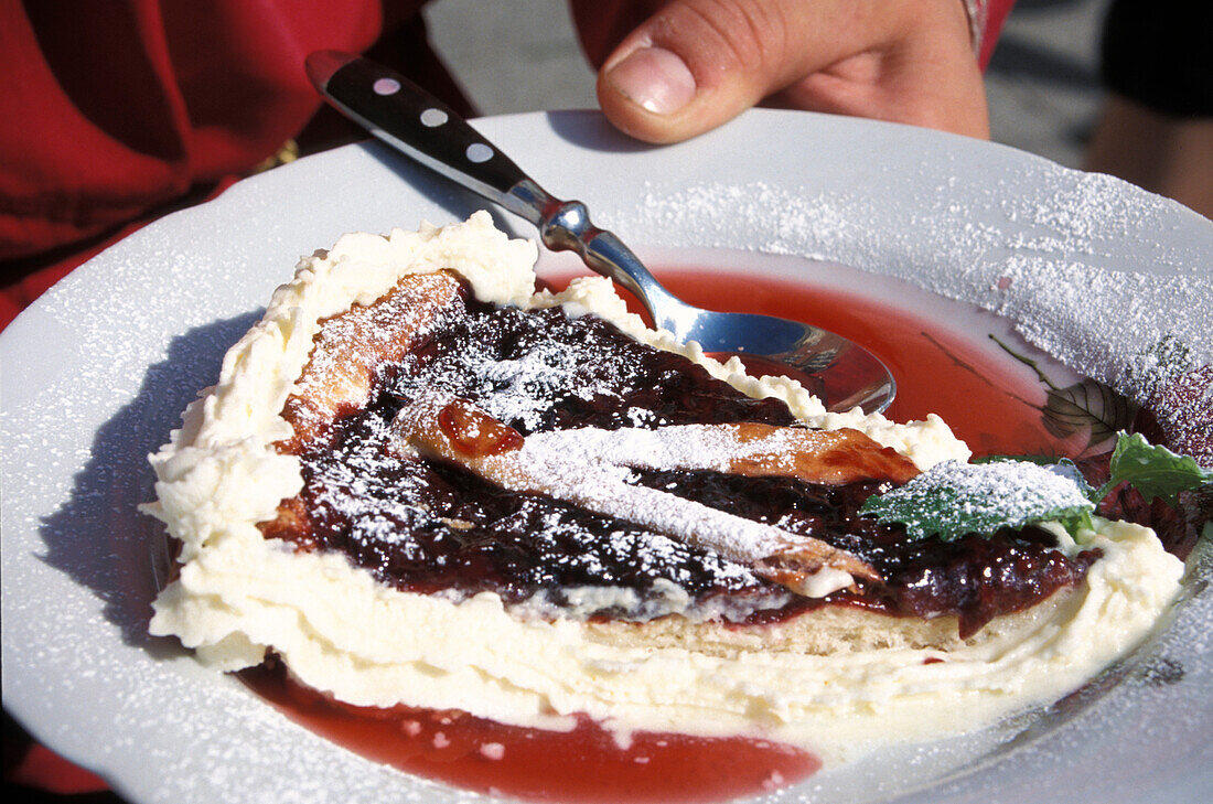 Pancake on a plate, Restaurant Troika, Tallinn, Estonia, Europe