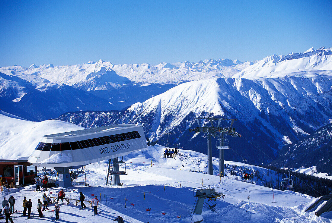 Bergstation, Jakobshorn, Graubünden, Schweiz