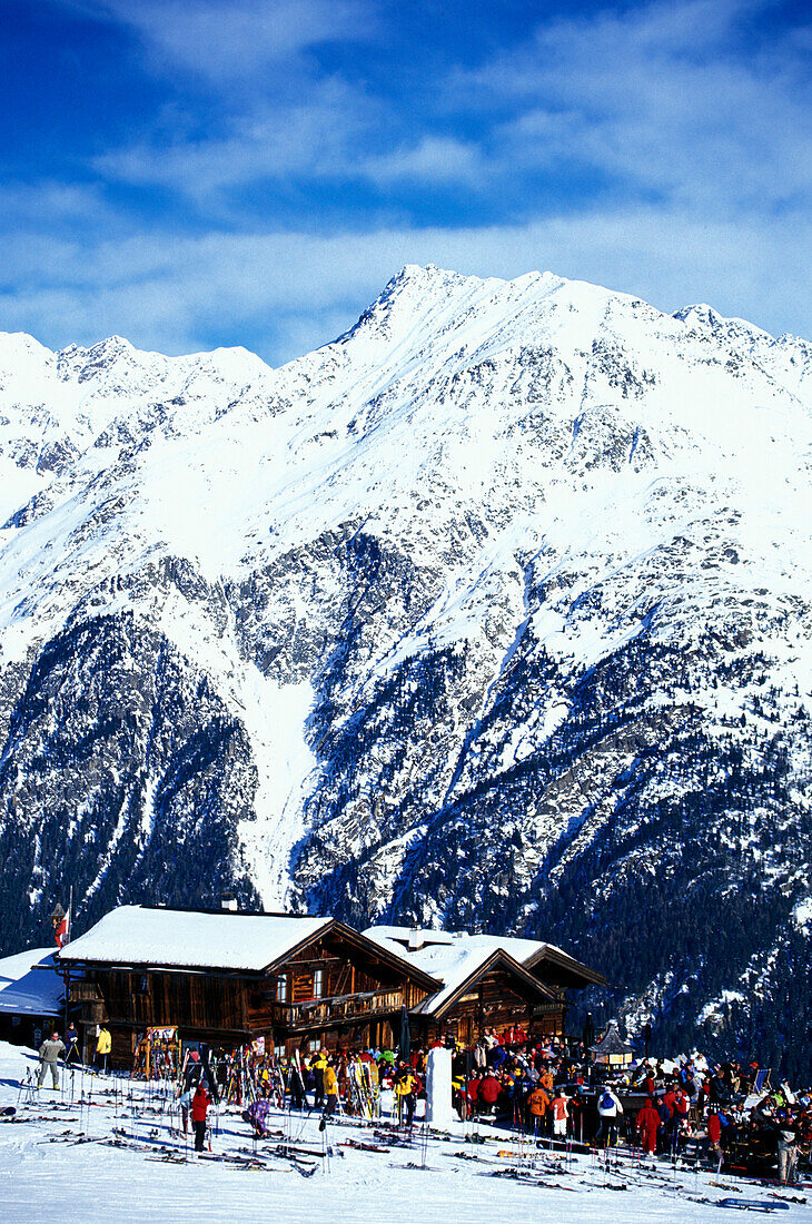 Gampe Alm, Winter Berglandschaft, Sölden, Ötztal, Tirol, Österreich