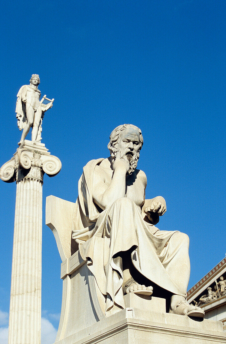 Statue von Socrates, Akademie, Athen, Griechenland