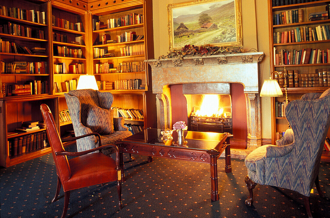 Bibliothek, Adare Manor Hotel, Co. Limmerick Irland