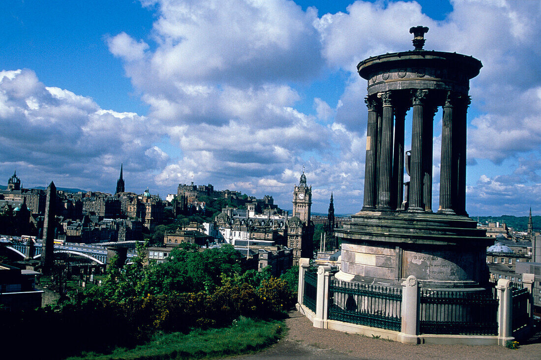 View from Carlton Hill, Old Town, Edinburgh Scotland, Großbritannien