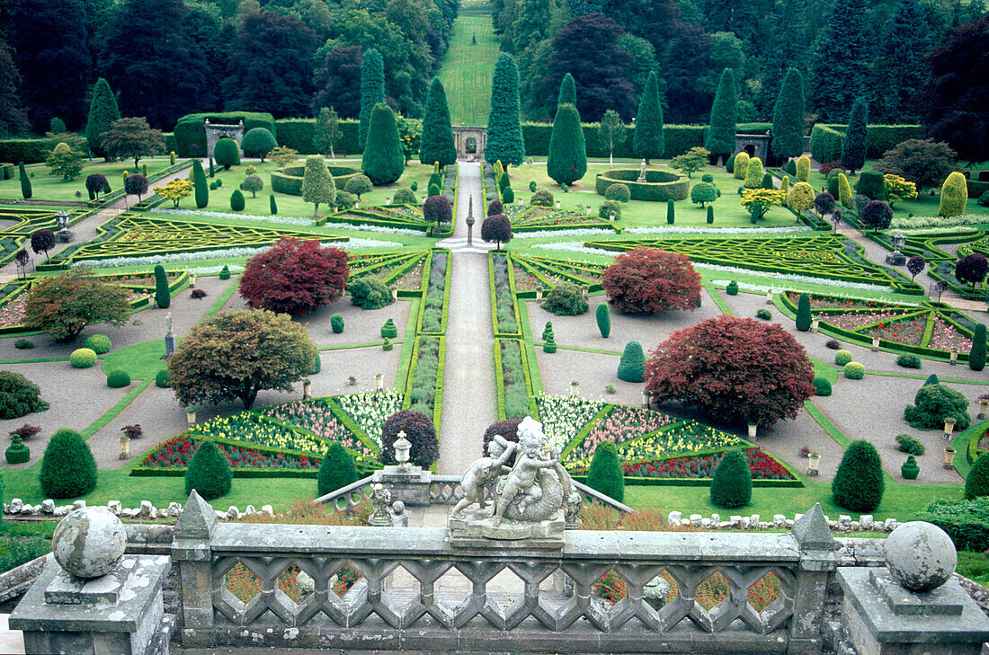 Blick auf einem Park am Gleneagles Hotel, Pertshire, Tayside, Schottland, Grossbritannien, Europa