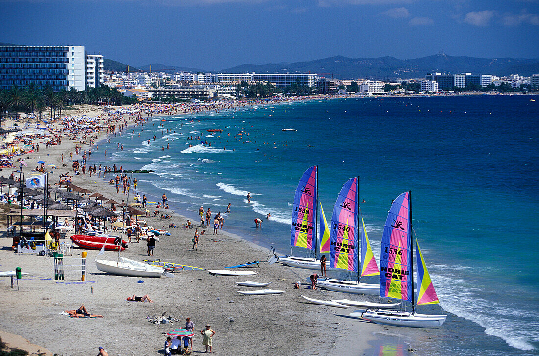 Platja d´en Bossa, Ibiza Stadt, Ibiza, Balearen, Spanien