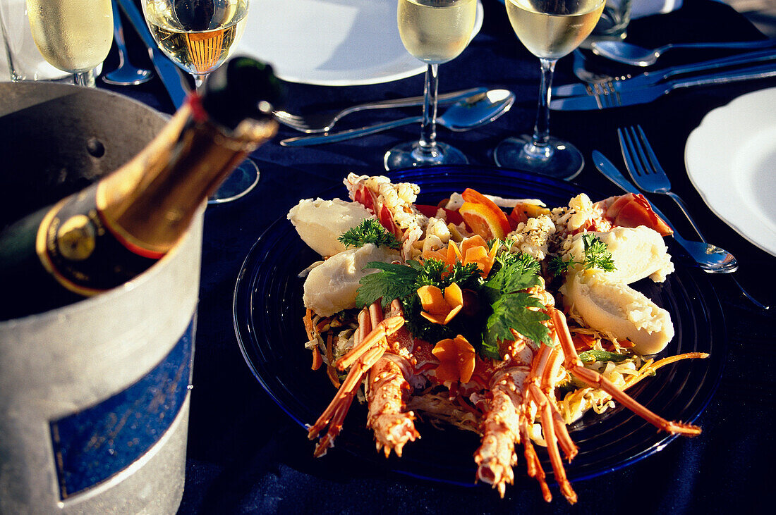 Lobster Dinner, Blue Haven Hotel Tobago