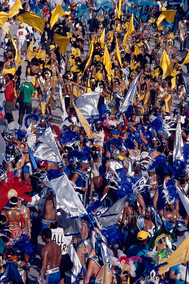 Carnival procession for Mardi Gras, Port of Spain, Trinidad and Tobago, Caribbean