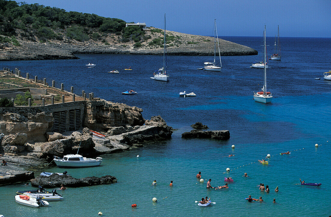 Portinatx, Bucht, Ibiza, Balearen, Spanien
