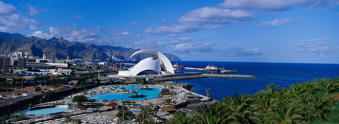 Freibad und Auditorium, Sta Cruz de Tenerife, Teneriffa, Kanarische Inseln, Spanien, Europa