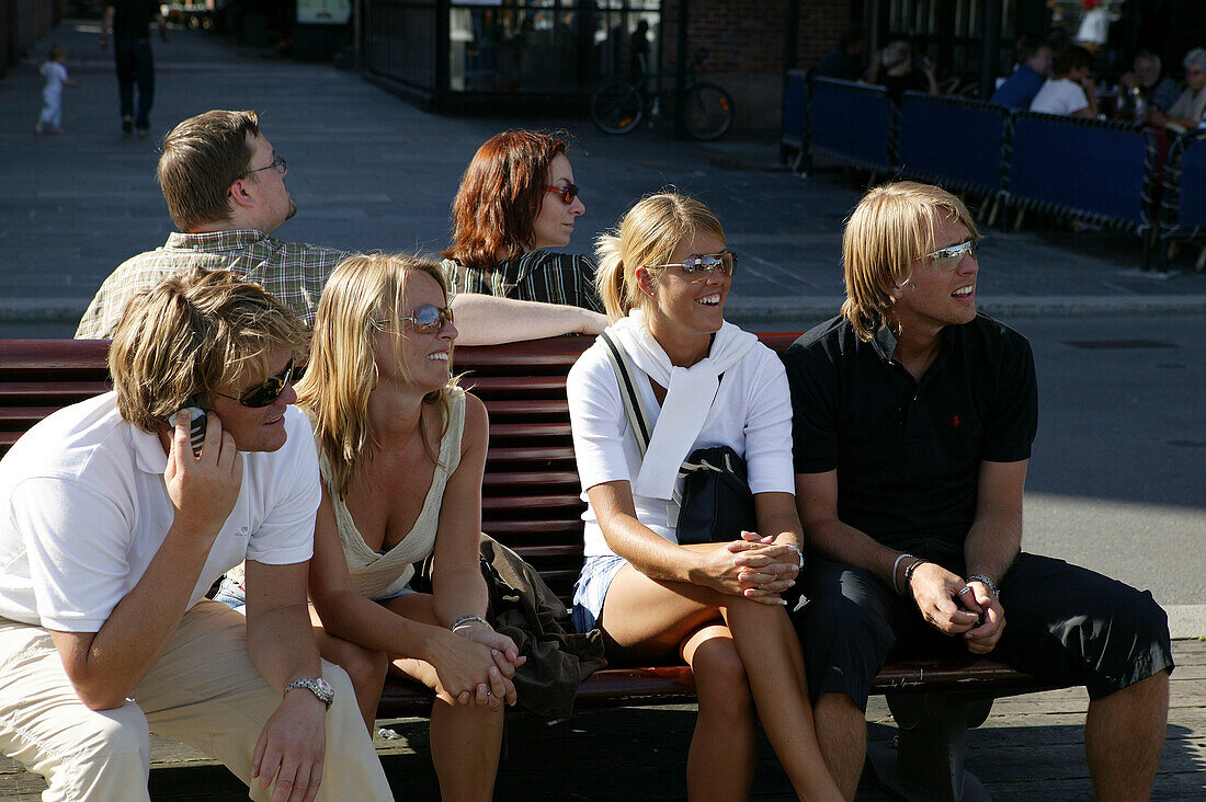 People, Aker Brygge, Oslo, Norway, young norwegians