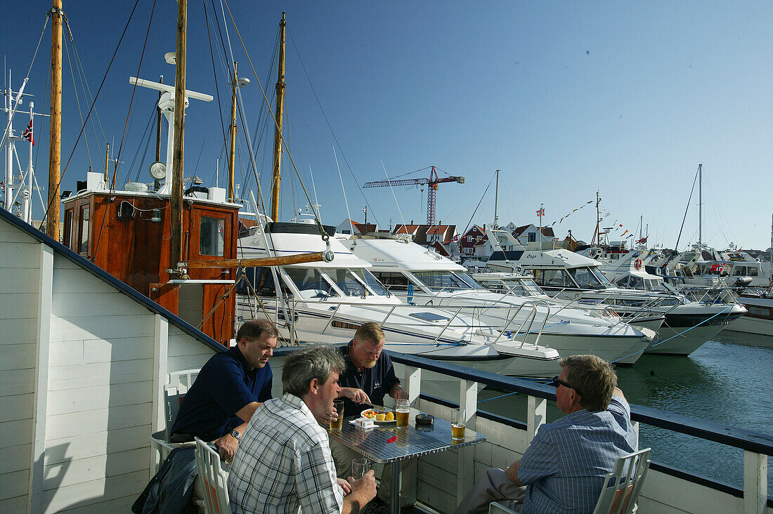 Café Laternen am Hafen, Skudeneshavn, Rogaland, Norwegen