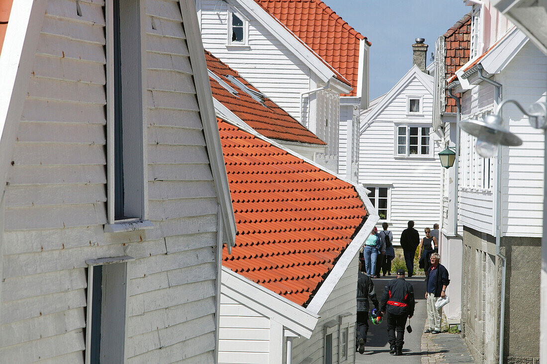 Skudeneshavn, Norway, Old town, white Houses, Rogaland