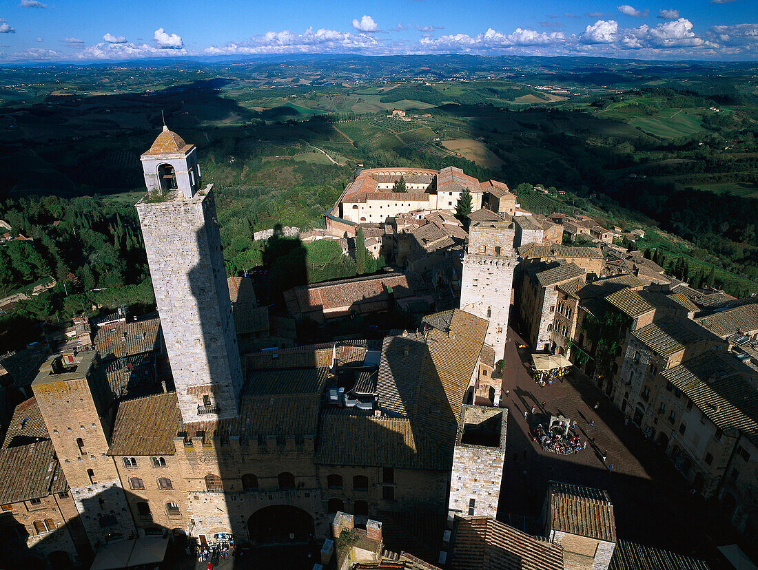 View from Torre Grossa, San Gimignano, Tuscany, Italy