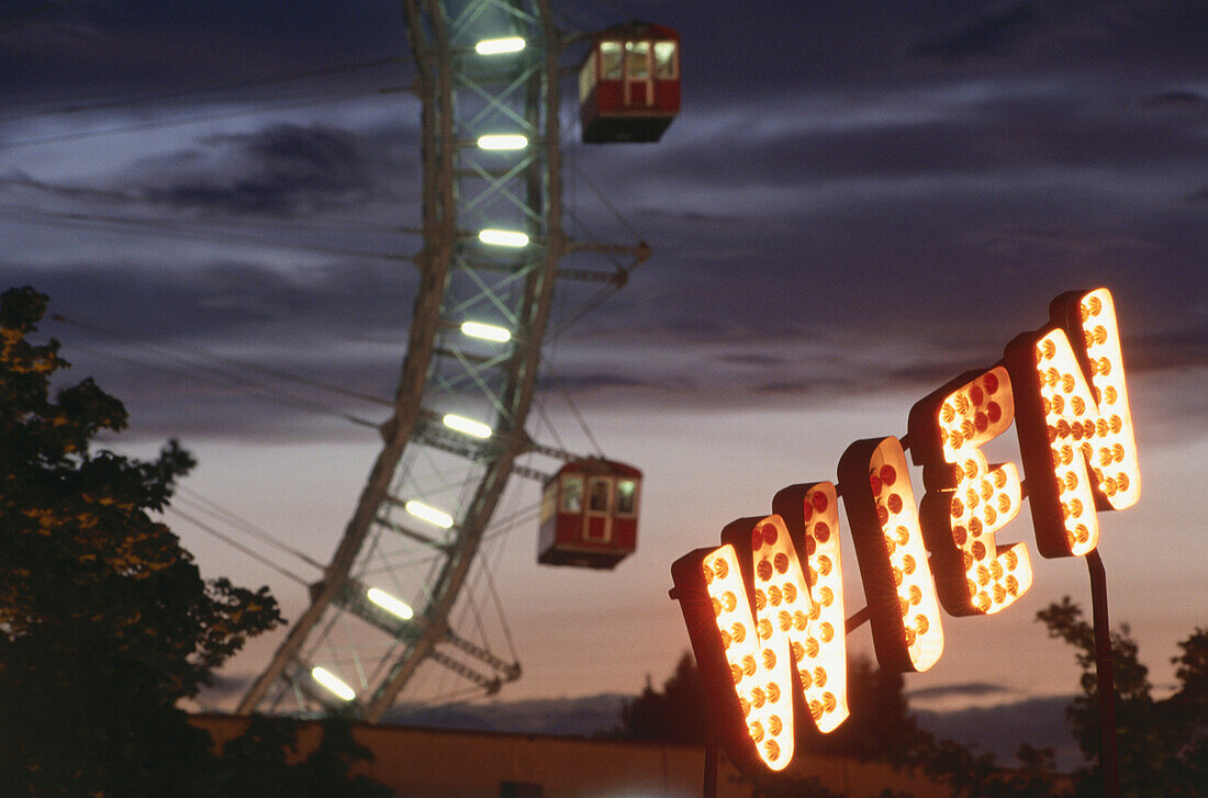 Prater with ferris wheel, Vienna, Austria