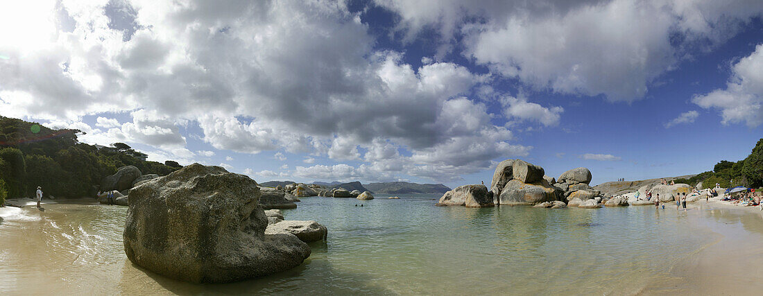 Panorama of Boulders beach near Simons Town, Western Cape, South Africa, Africa