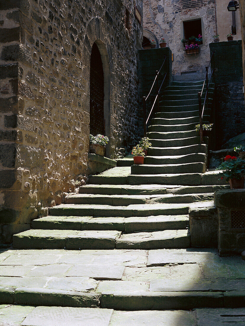 Stairs, Anghiari, Tuscany, Italy