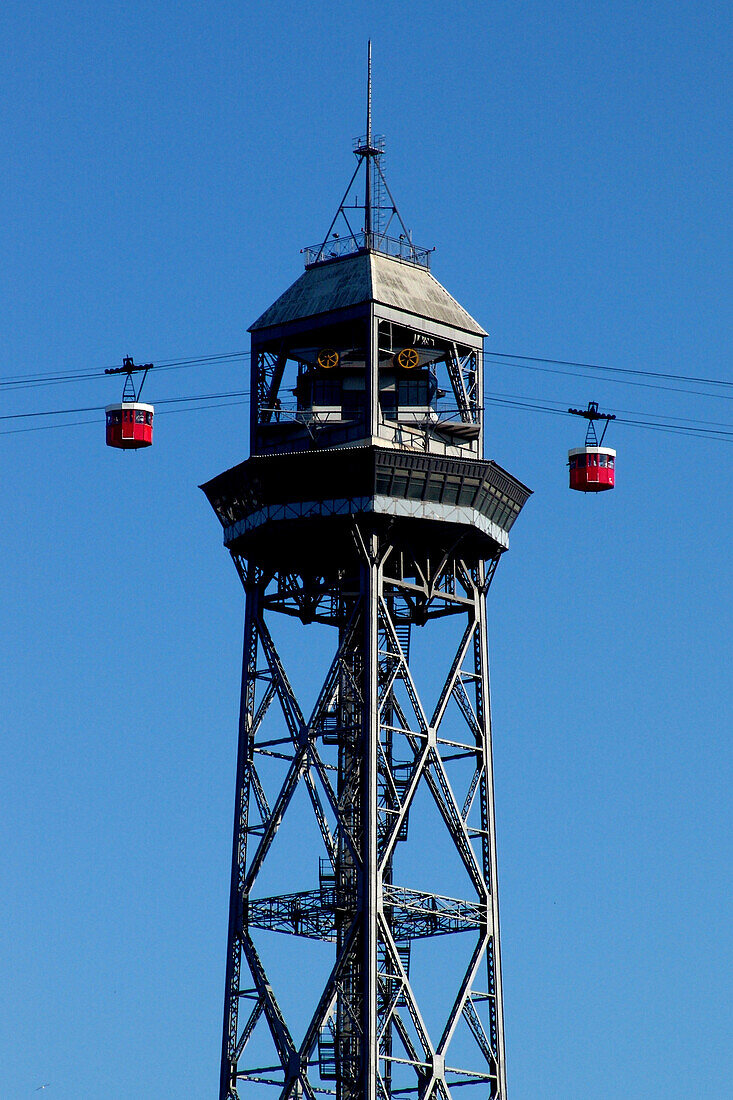 Torre Jaume Gondelstation, Barcelona, Spanien
