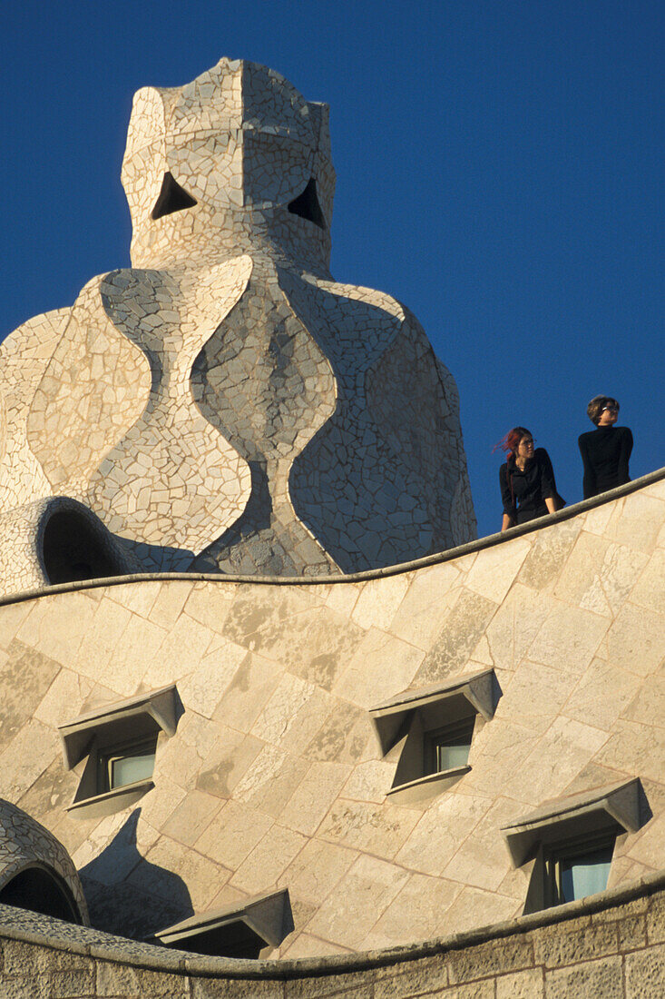 Casa Mila by Antoni Gaudi, La Predera, Barcelona, Spain