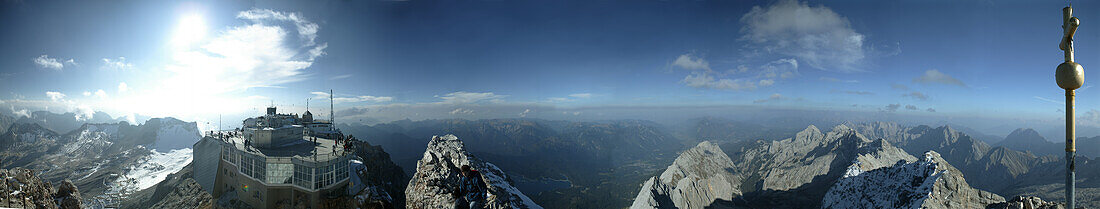 Panoramic view of bavarian Alps, Zugspitze, Bavaria, Germany