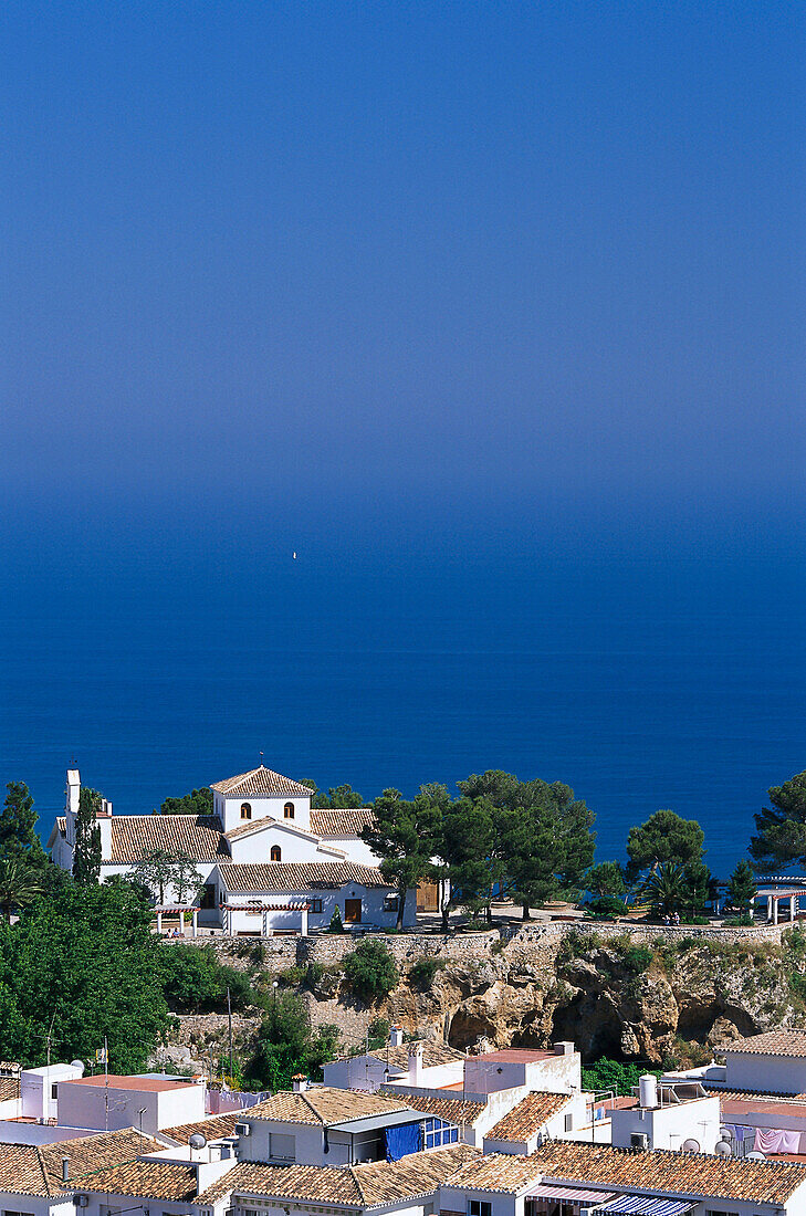 Houses of the town of Benalmadena at the coast, Costa del Sol, Province of Malaga, Andalusia, Spain, Europe