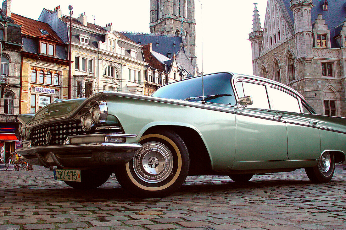 Oldtimer at the marketplace, Ghent, Belgium