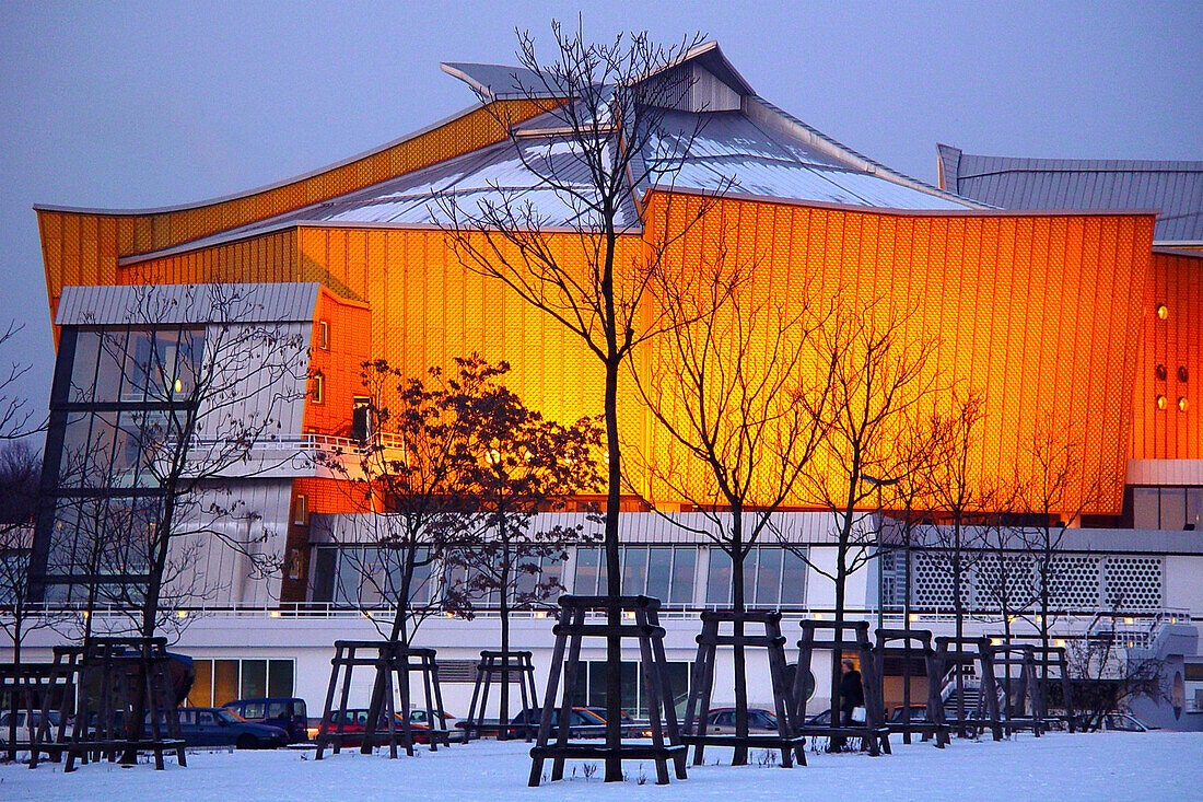 Philharmonie at wintertime, berlin, germany