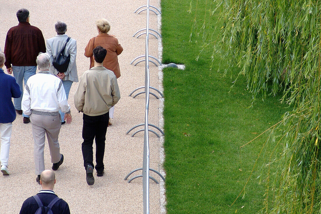 People walking in a park, Berlin, Germany