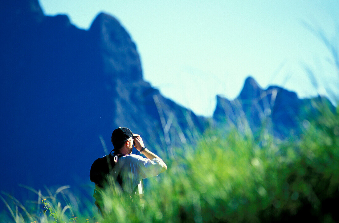 Blick von La Fenetre Richtung Col de Taibit, Ille de la Réunion, Indischer Ozean