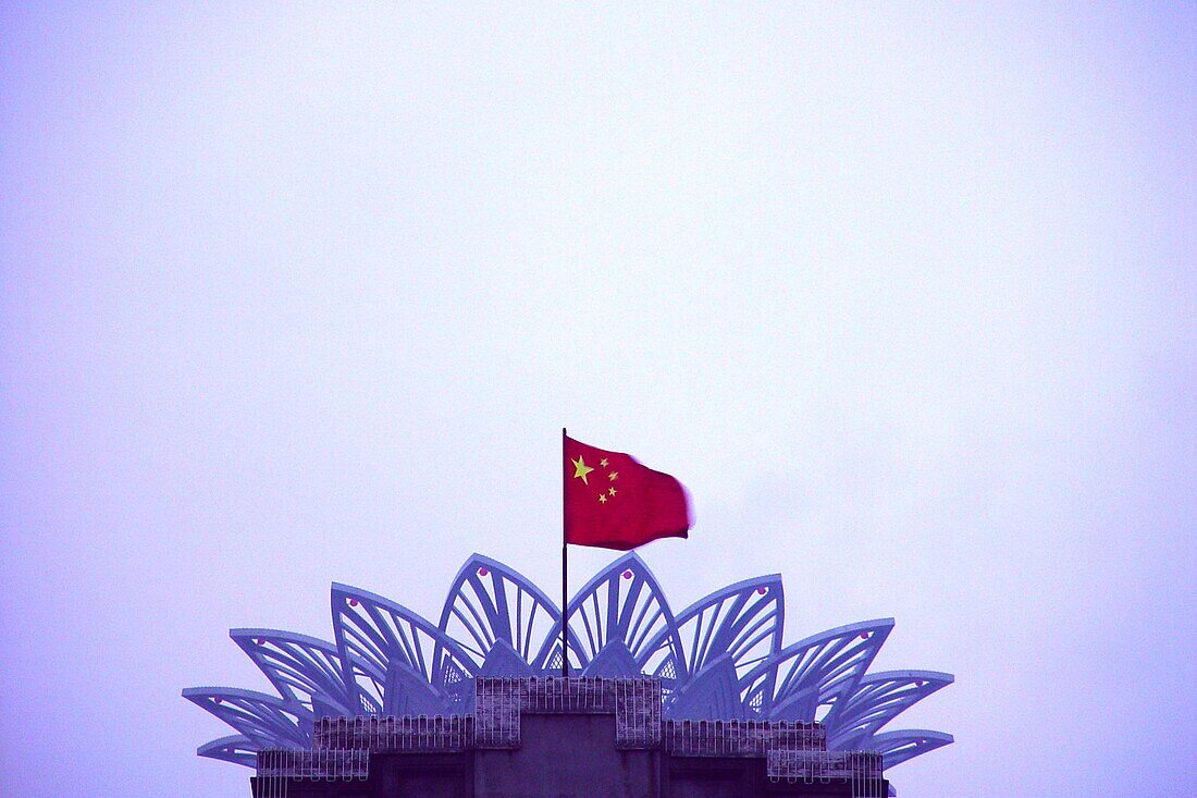 The red flag, Shanghai, China