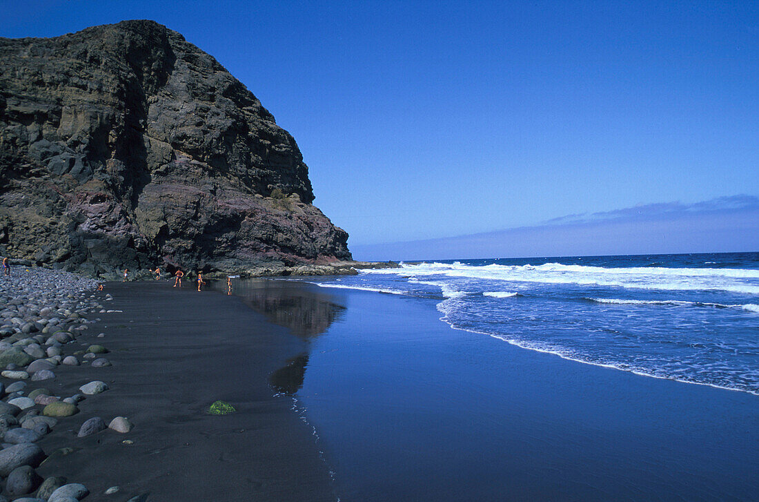 Playa del Risco, El Risco bei Agaete, Gran Canaria, Kanarische Inseln, Spanien