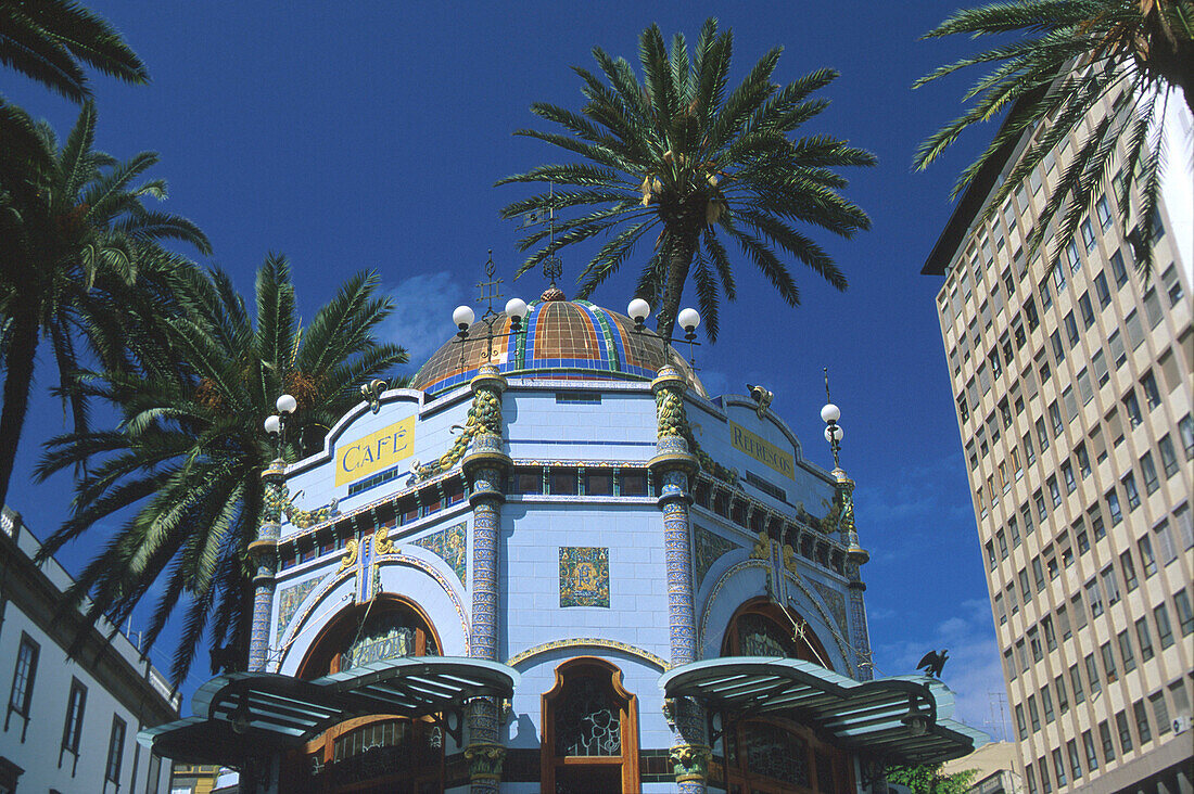 Jugendstil-Cafe, San Telmo-Park, Las Palmas de Gran Canaria Gran Canaria, Kanarische Inseln