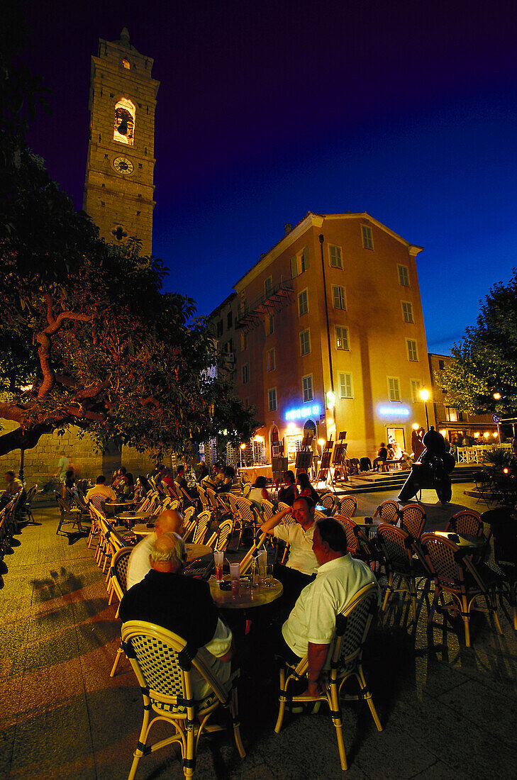 Place de la Republique, Kirche, Porto Vecchio, Korsika, Frankreich