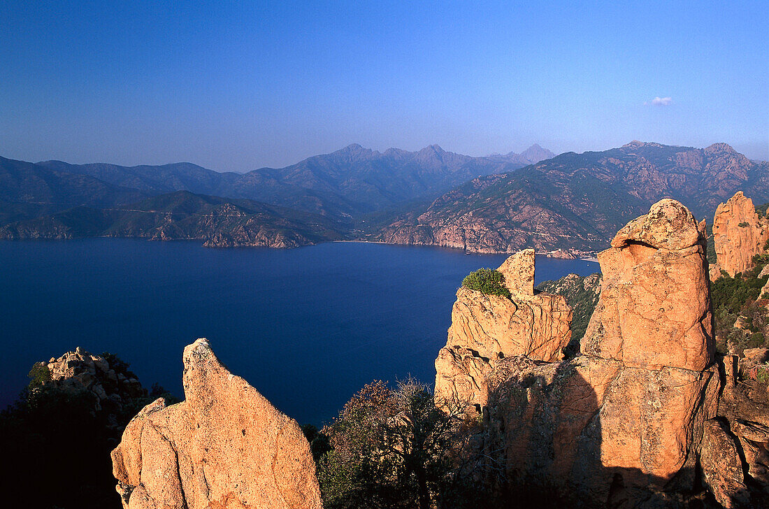 Rocks, erosion, coast, Les Calanche, near Porto, west coast Corsica, France