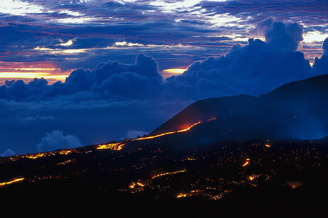 Lava fields, Piton Kapor, Enclos Foque, La Réunion, Indian Ocean